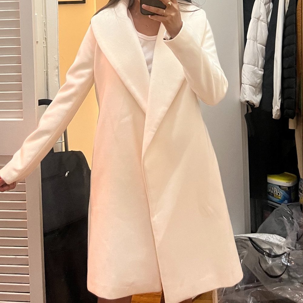 NEVER USED - Ann Taylor Belted White Coat - XS